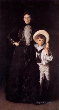  Edward Obras - La señora Edward L Davis y su hijo Livingston retrato John Singer Sargent